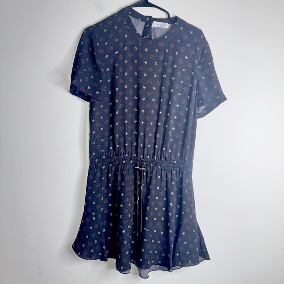 A.L.C geometric 100% Silk Dress - Picture 1 of 9